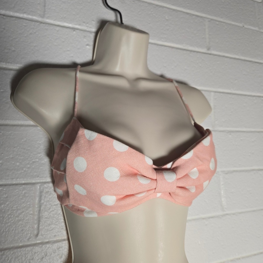 Zimmermann Corsage Polka Dot‎ Linen Bustier Bow Top 1 Pastel Retro Summer Resort